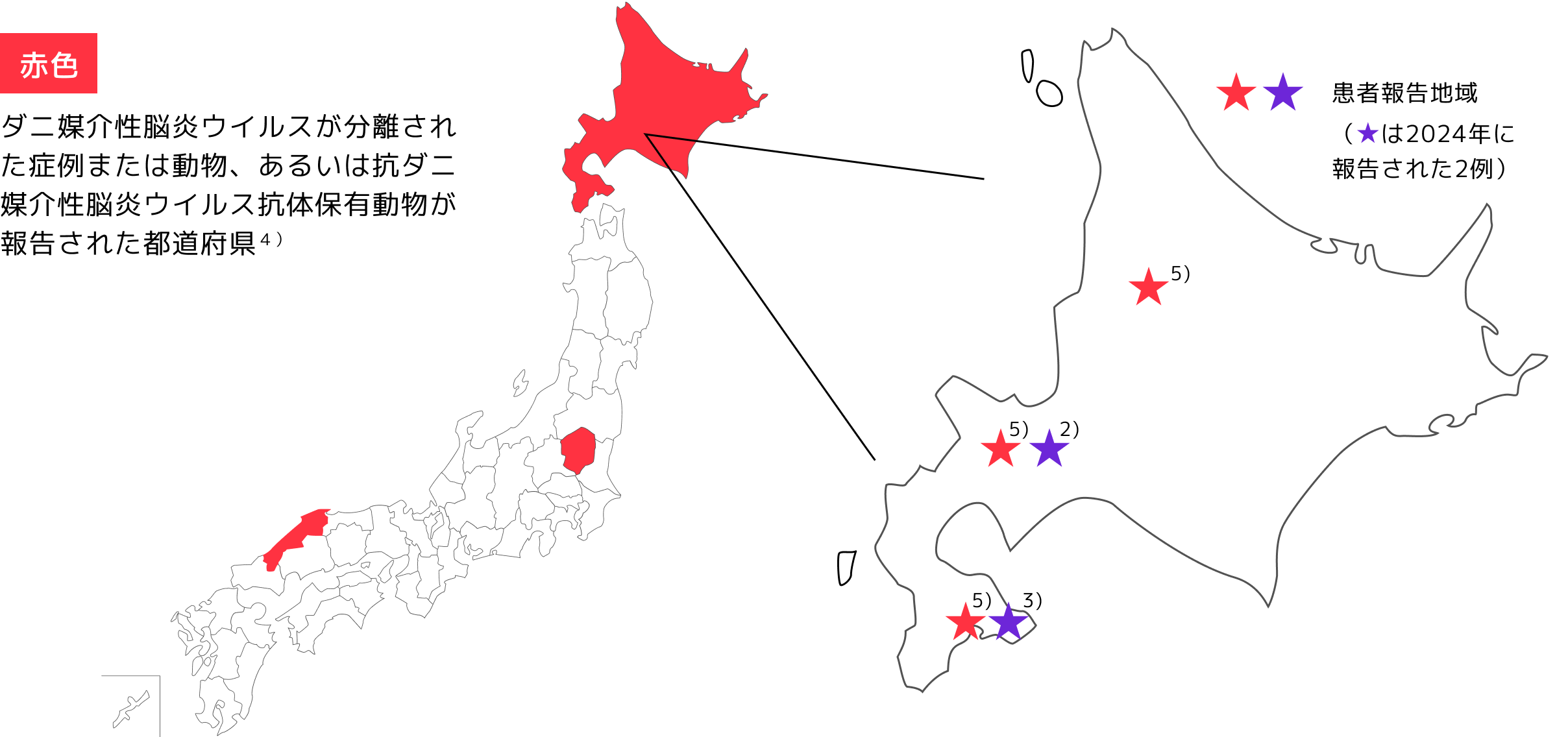 ダニ媒介性脳炎の日本での発生状況